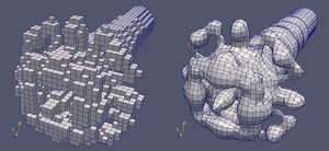 Cuberille Implicit Surface Polygonization for ITK
