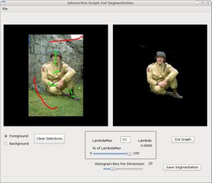 Interactive Image Graph Cut Segmentation